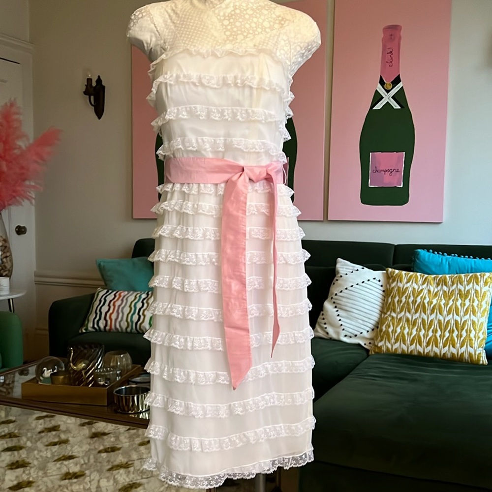 White Betsey Johnson Dress, Size 8